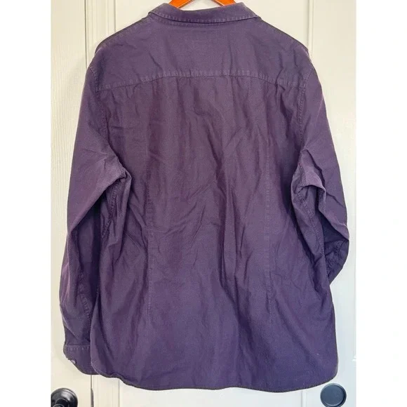 Marc Anthony Button Up Shirt Mens XXL Purple Microgeometric Slim Fit Casual - Picture 2 of 3